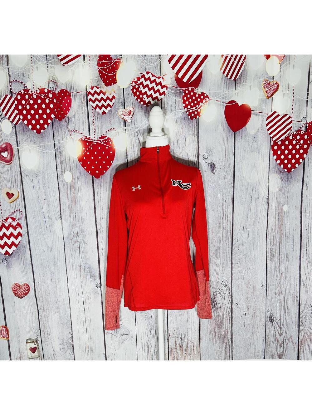 Under Armour North Central College Red HeatGear 1/4 Zip Pullover Small